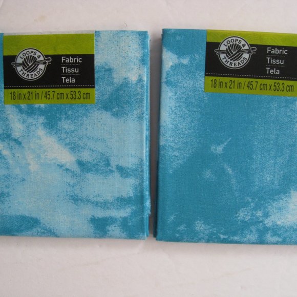 6 Loops and Threads Fabric Sheets 21" x 18" Blue Zig Zag, Whales, Polka Dots - Picture 7 of 10